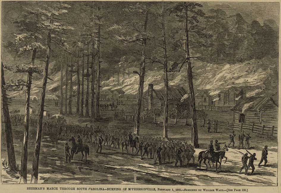 shermans-march-through-south-carolina-burning-of-mphersonville-february-1-1865
